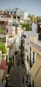 Sitges street ariel view