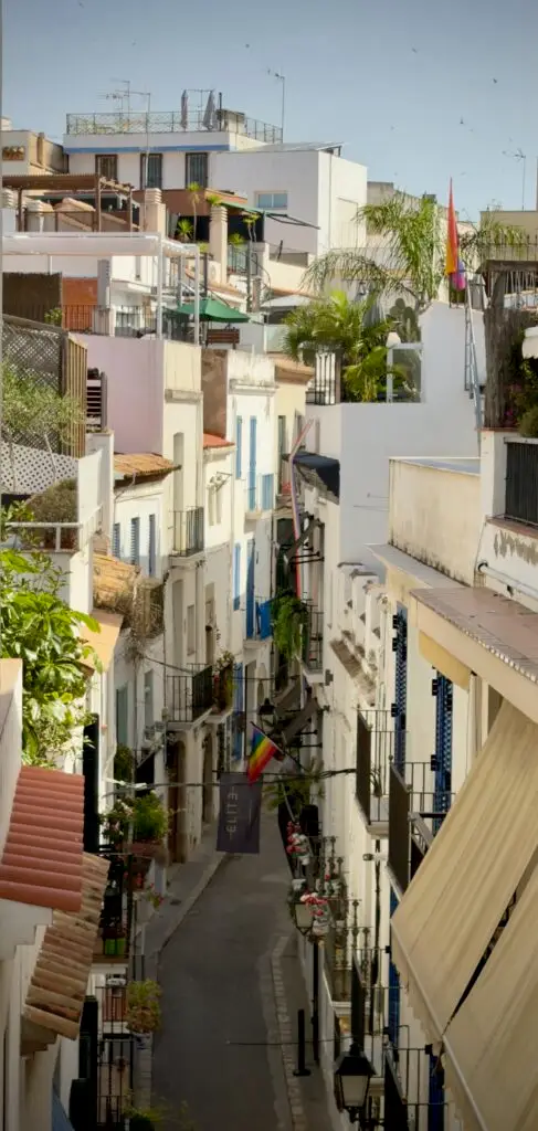 Sitges street ariel view